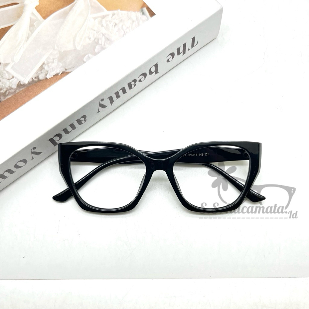 ( BUY 1 GET 1 ) frame kacamata 5209 Azure Bluecromic biru Eyewear glasses