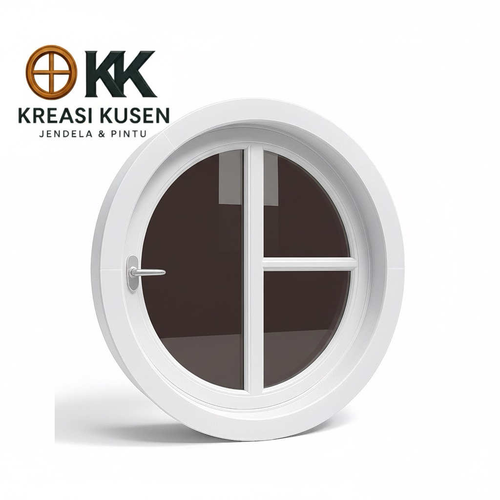 Jendela Bulat Aetestics • Kusen Jendela Bulat Bahan Kayu Jati