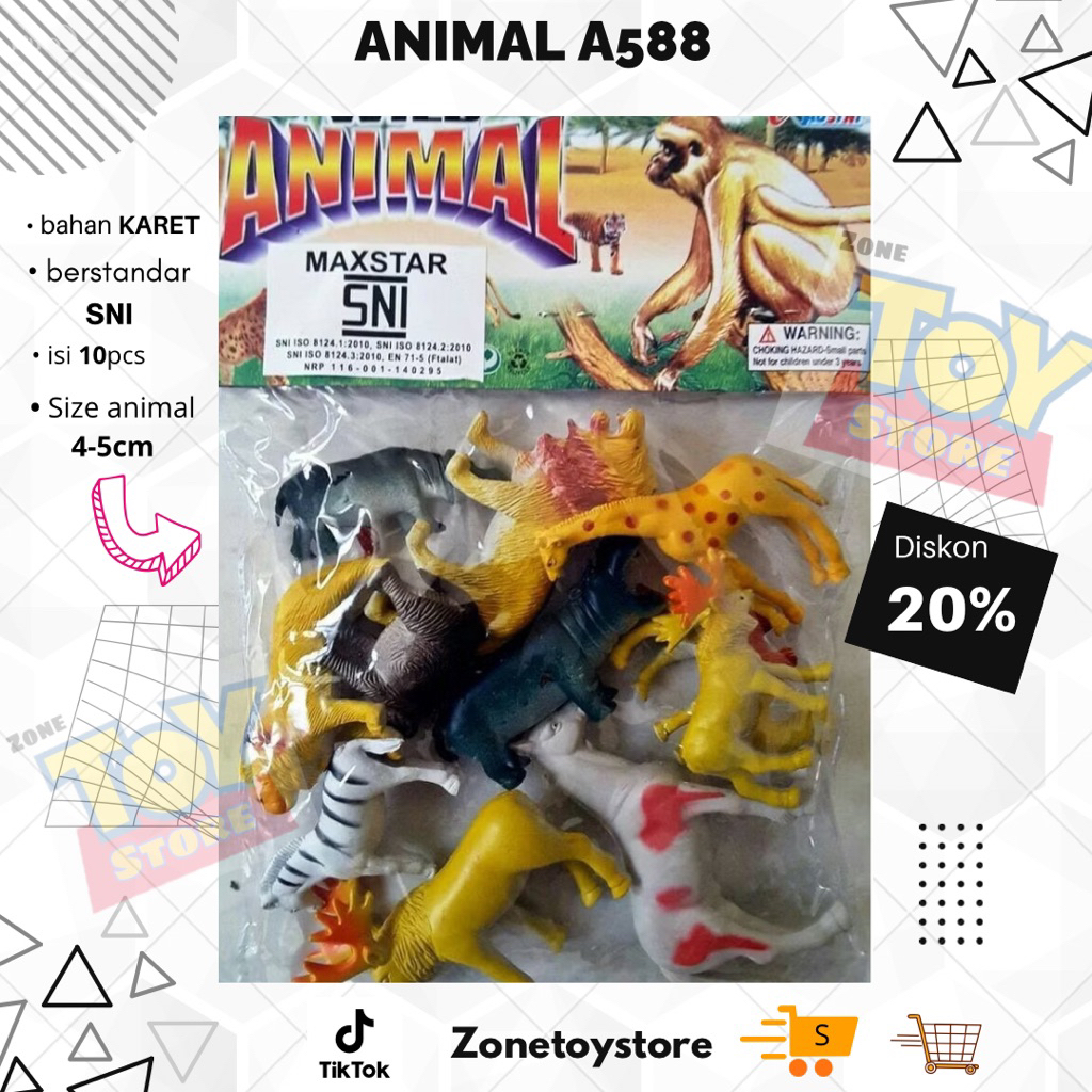 MAINAN ANAK WILD ANIMAL KANTONG A588 / MAINAN HEWAN EDUKASI