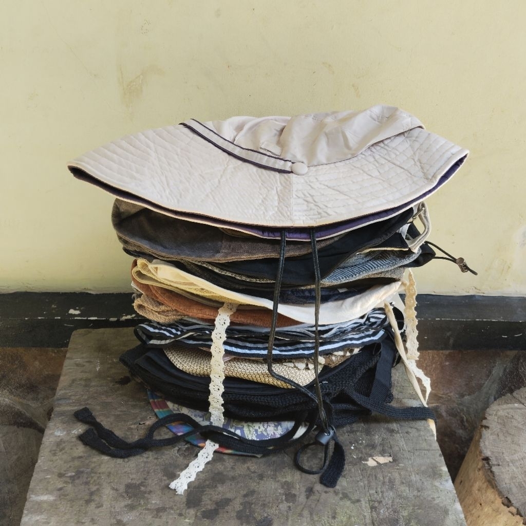 Topi Hijab Tidak Bolong Atas / Topi Fashion Wanita / Topi Sun Visor Size S-M Import ,Murce