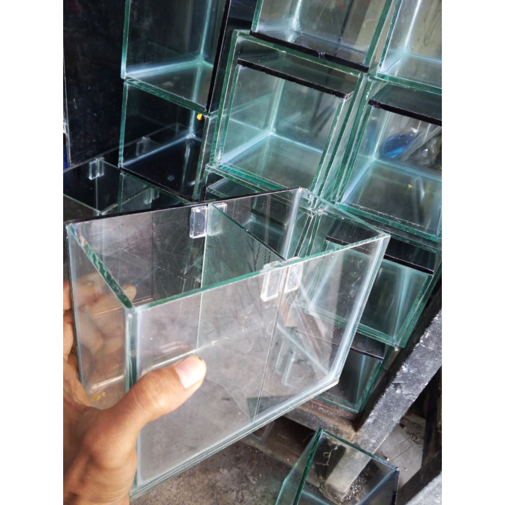 aquarium cupang sekat 2/soliter sekat 2