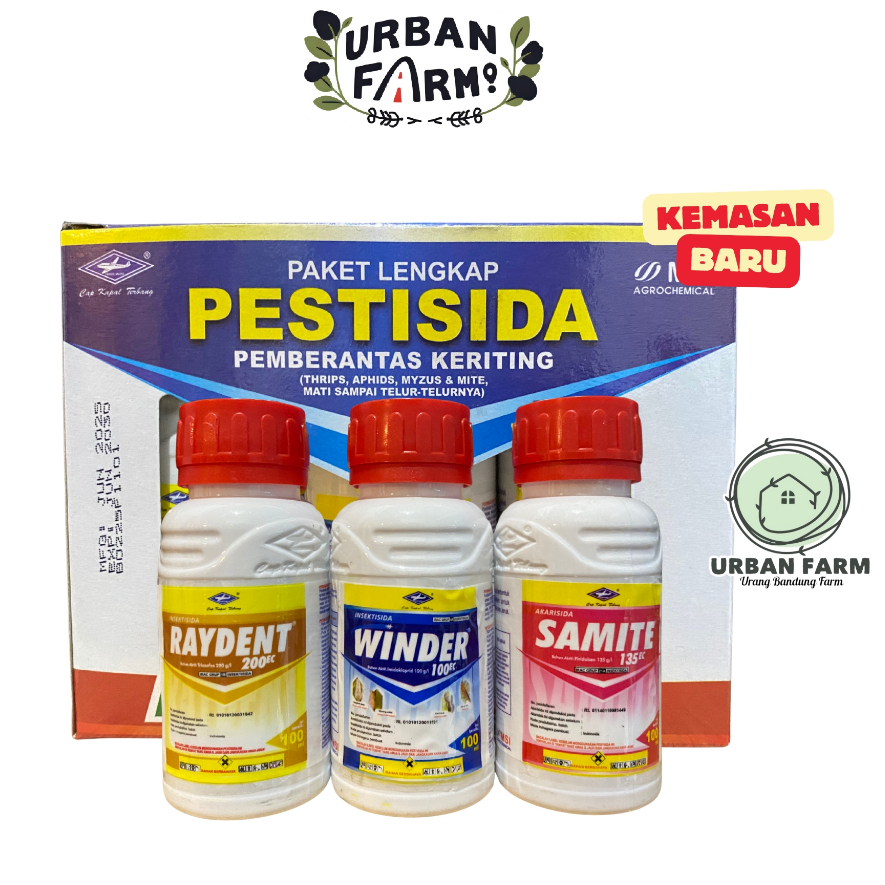 PAKET ANTI KERITING DAUN  CABAI Raydent 200ec 100ml Winder 100ec 100ml Samite 135ec 100ml pestisida 