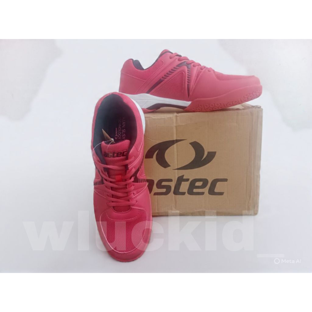 Sepatu Badminton Astec Asc Jae Red Original // Sepatu Badminton Pria Original