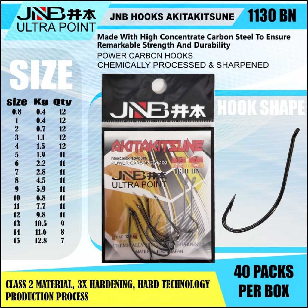 Mata Pancing Kuat dan Murah JNB Akitakitsune 1130 BN Size 0,3 - 15