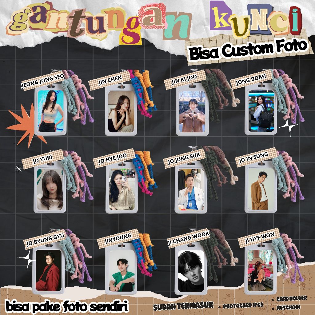 (BISA CUSTOM) GANTUNGAN KUNCI KEYCHAIN KPOP I JEONG JONG SEO I JI CHANG WOOK I JI HYE WON I JIN CHEN