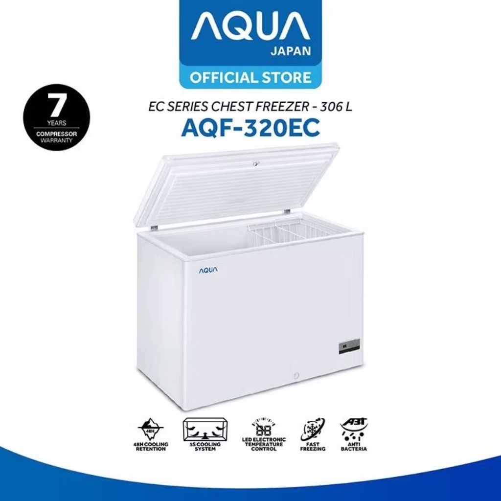 AQUA FREEZER BOX AQF-320EC CHEST FREEZER 1 DOOR (320 L/ WHITE)