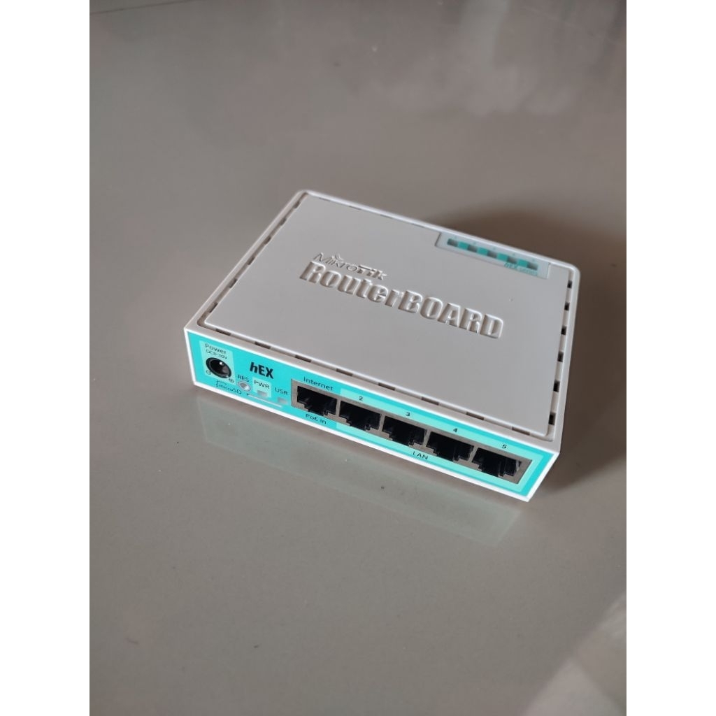MikroTik RB750Gr3 + Adaptor ( Like New Bekas Upgrade)