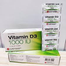Vitamin D3 1000 IU Strip Isi 10 Tablet merek PIM
