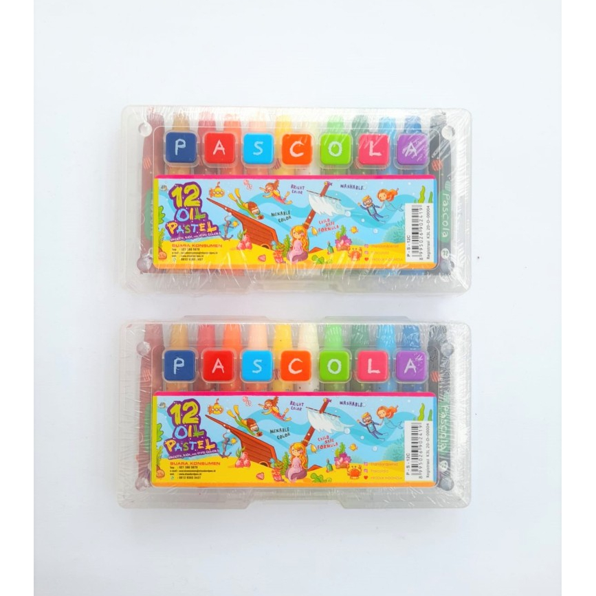 PAKET ISI 2 Oil Pastel Pascola 12 Warna / Crayon Pascola 12 Warna
