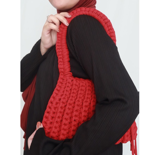 twistie bag MEDIUM | t shirt yarn bag