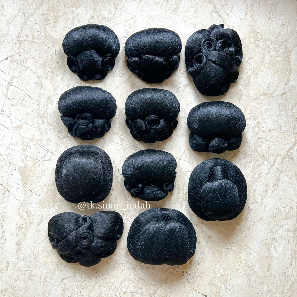 (KECIL) Sanggul / Rambut Palsu / Konde Modern