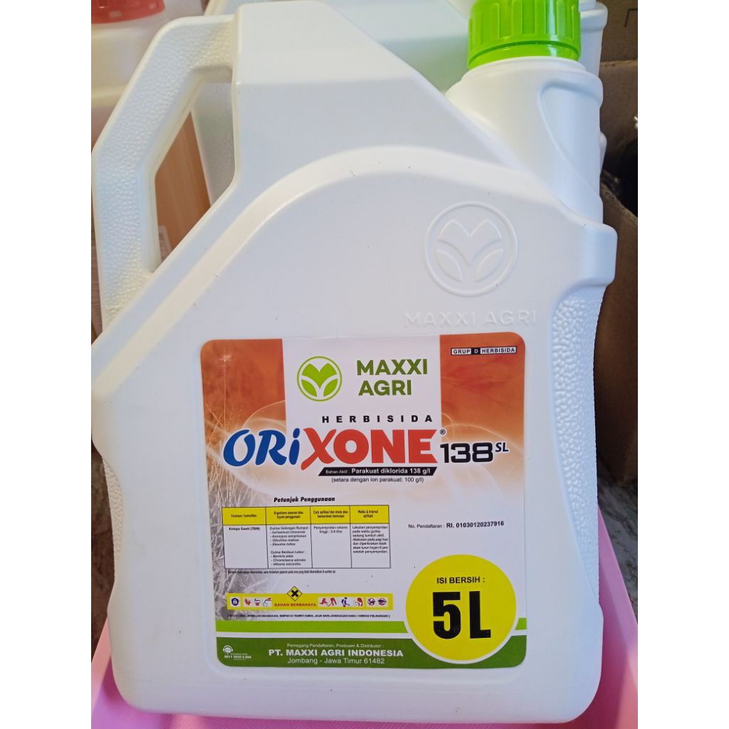 HERBISIDA ORIXONE 138 SL - 5 LITER - PARAKUAT DIKLORIDA PEMBAKAR - MAXXI AGRI