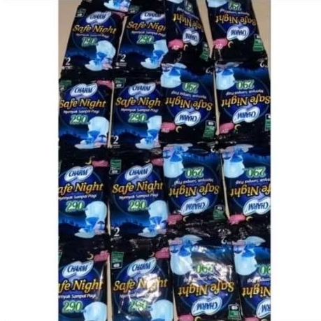 5 RENCENG / 50 SACHET Charm Safe Night 29 cm Renceng
