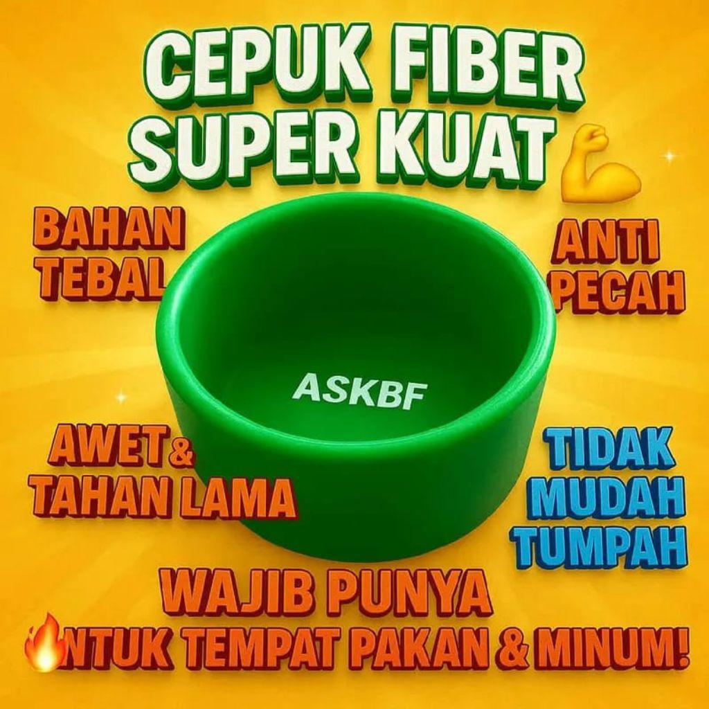 Tempat Pakan/Wadah/Cepuk Burung Merpati Bahan fiber anti pecah kirim random