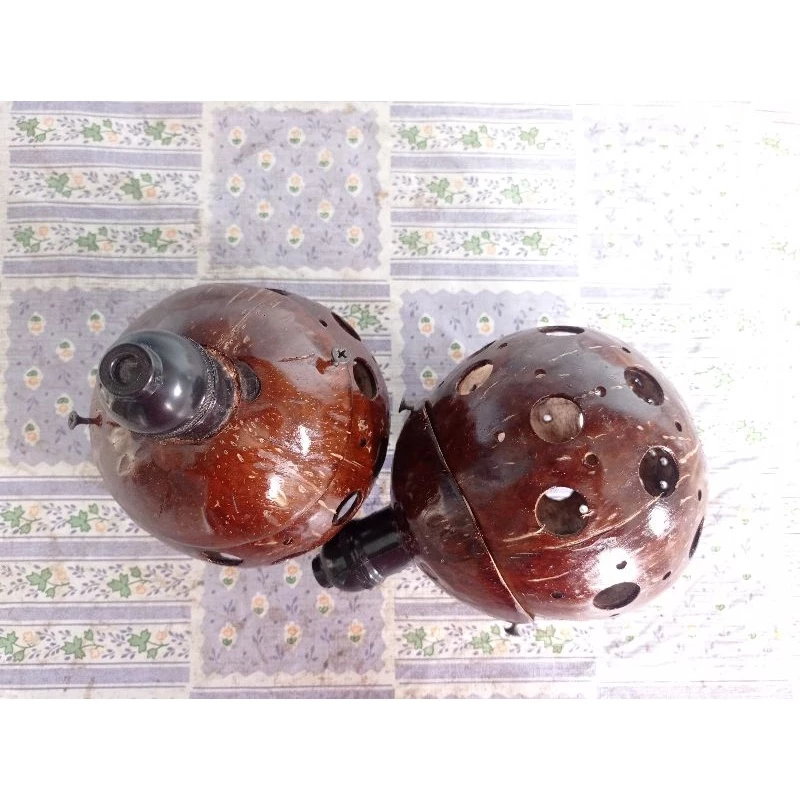 Kap Lampu Batok Kelapa Kerajinan Unik Dari Tempurung Kelapa Hiasan Cup Lampu Restaurant Rumah Makan 