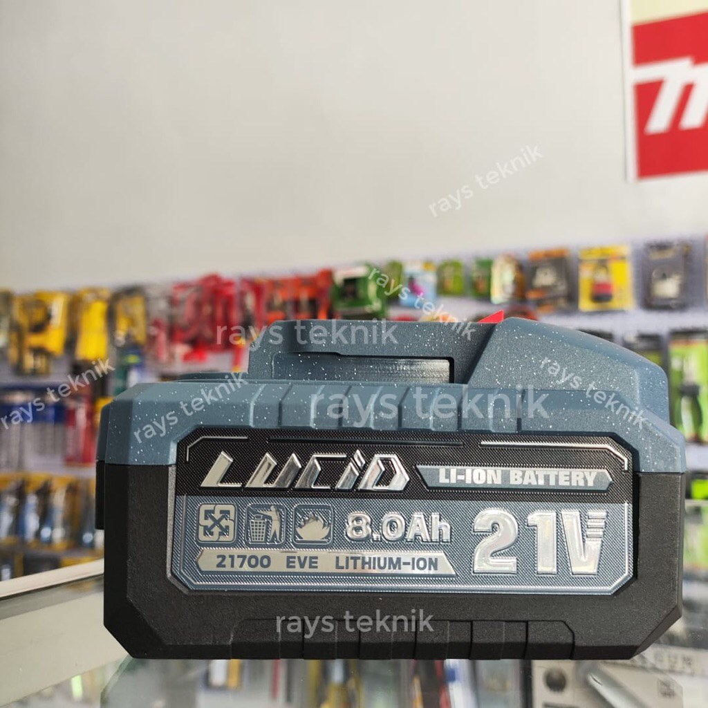 Baterai Cordless Lucid 4.0Ah 8.0Ah Eve 21700 / 18650 21v Baterai cordless 8Ah Asli LUCID Cell EVE