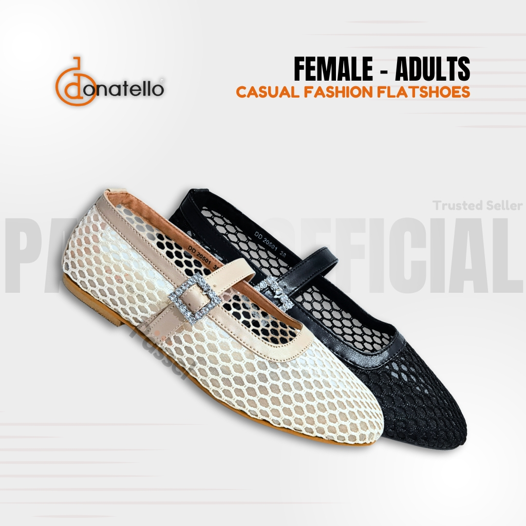 Passel x Donatello Sz. 36-40 Pointed Toe Flat / Sepatu Wanita Slip On Flat Shoes | DD20501