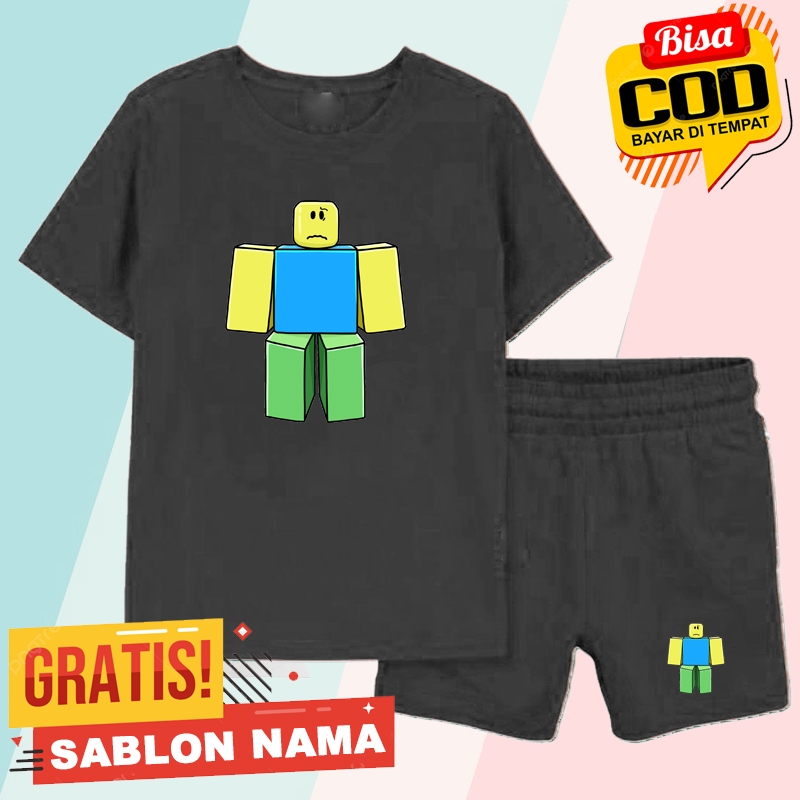 Setelan Kaos Anak  NOOB FORSAKEN ROBLOX / Baju Stelan Anak Laki Laki & Perempuan  NOOB FORSAKEN ROBL