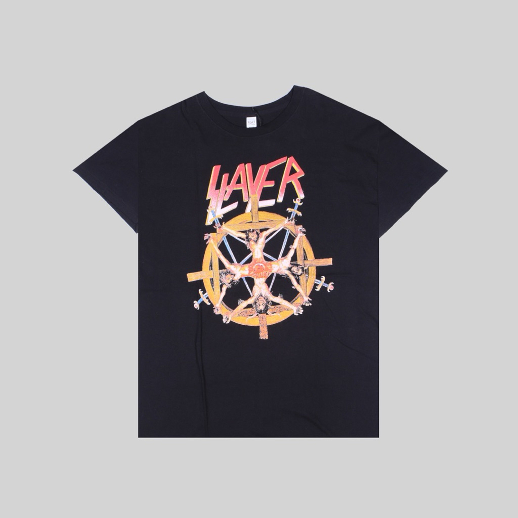 Tshirt SLAYER - CHRIST WHEEL | Kaos Band Pria Reguler Original Merchandise