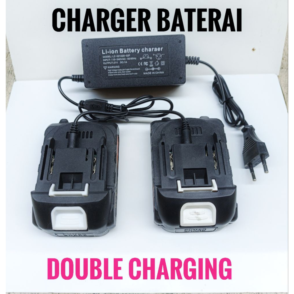 CHARGER BATERAI BOR CORDLESS 21V CAS BATRE BOR IMPACT