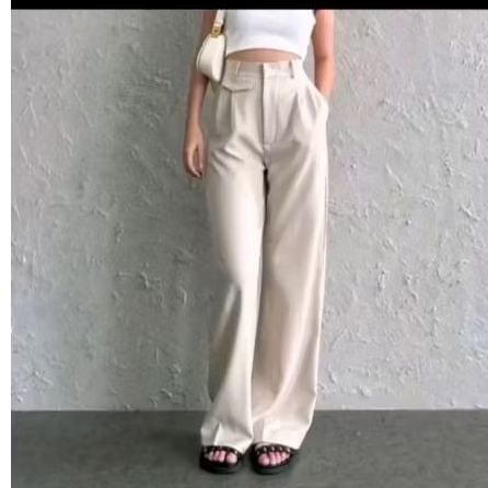 ORO PANTS ||Loose Pants  celana Kulot Wanita Warna IVORY