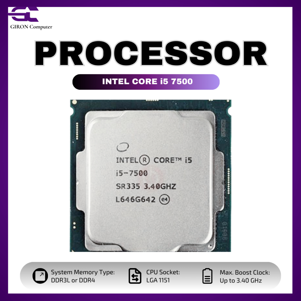 Procecor Intel Core i5 7500 tray LGA 1151 Intel Core i5 7500 tray LGA 1151