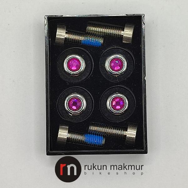 SWAROVSKI Crystal Bike Accessories V Brake Pivot Bolt - Baut Sekrup Accessories Brake Pivot Baut Rem