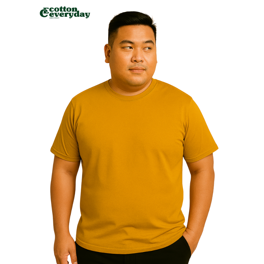 Kaos Polos Unisex Big Size Warna Mustard Cotton Combed Premium 4XL–7XL – Cotton Everyday Feels Good 