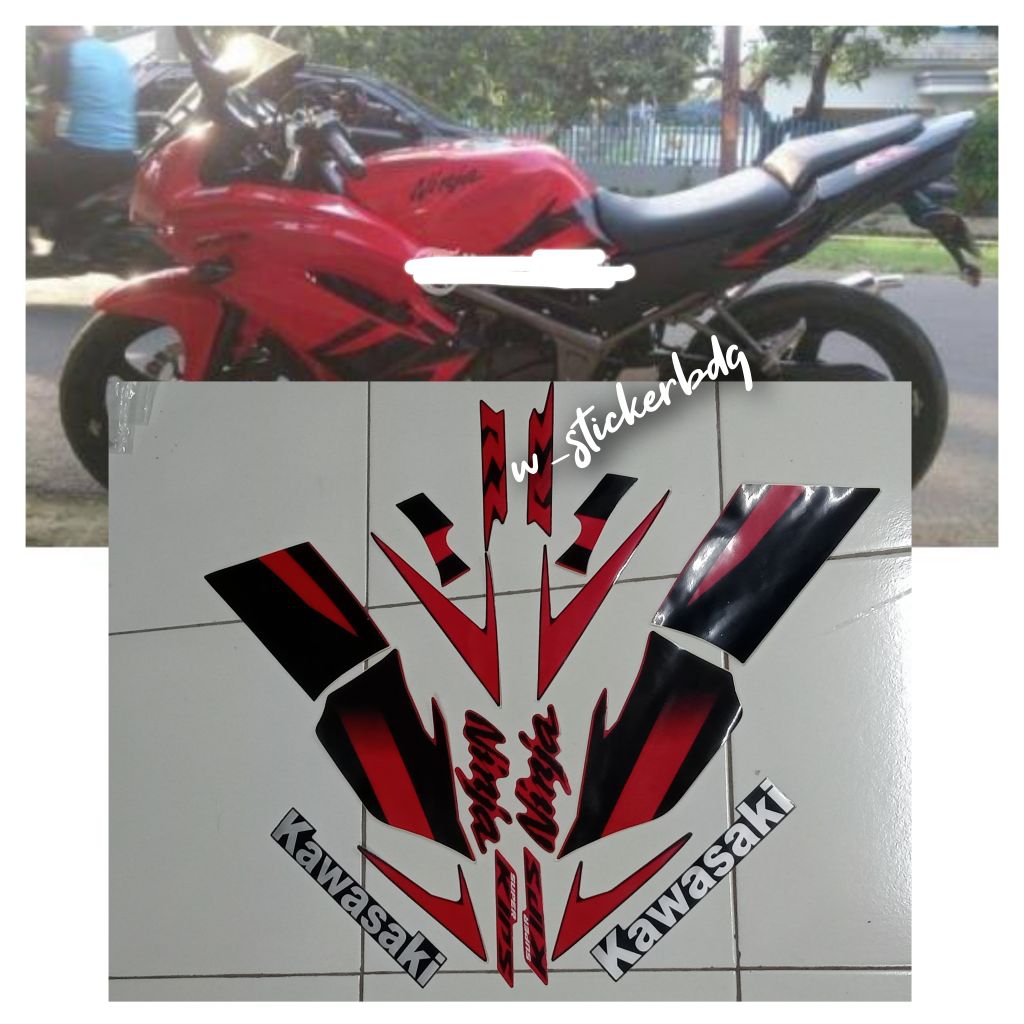 Striping Stiker Lis Kawasaki Ninja RR New 2012 Merah