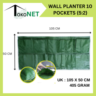 Wall Planter Bag 10 Kantong Pot Dinding Hijau Planter Bag Vertical