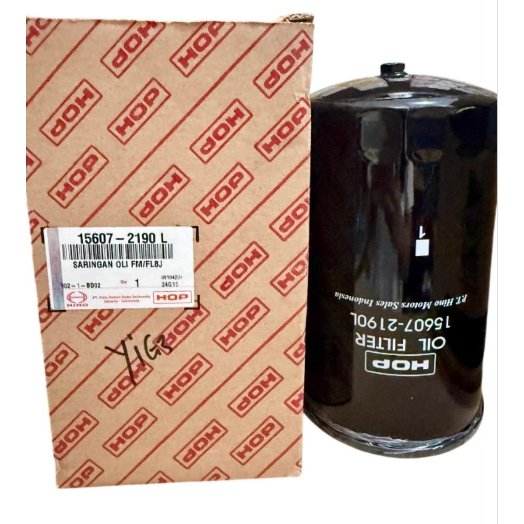 Filter Saringan oli 15607-2190 L Truk & Bus Hino FM260 FG235 Ranger - Merk HOP