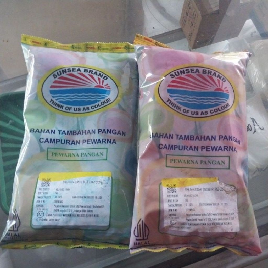 Pewarna Makanan Bubuk Roha Kuning Telur / Merah / Hijau Apel / Biru Muda 1kg