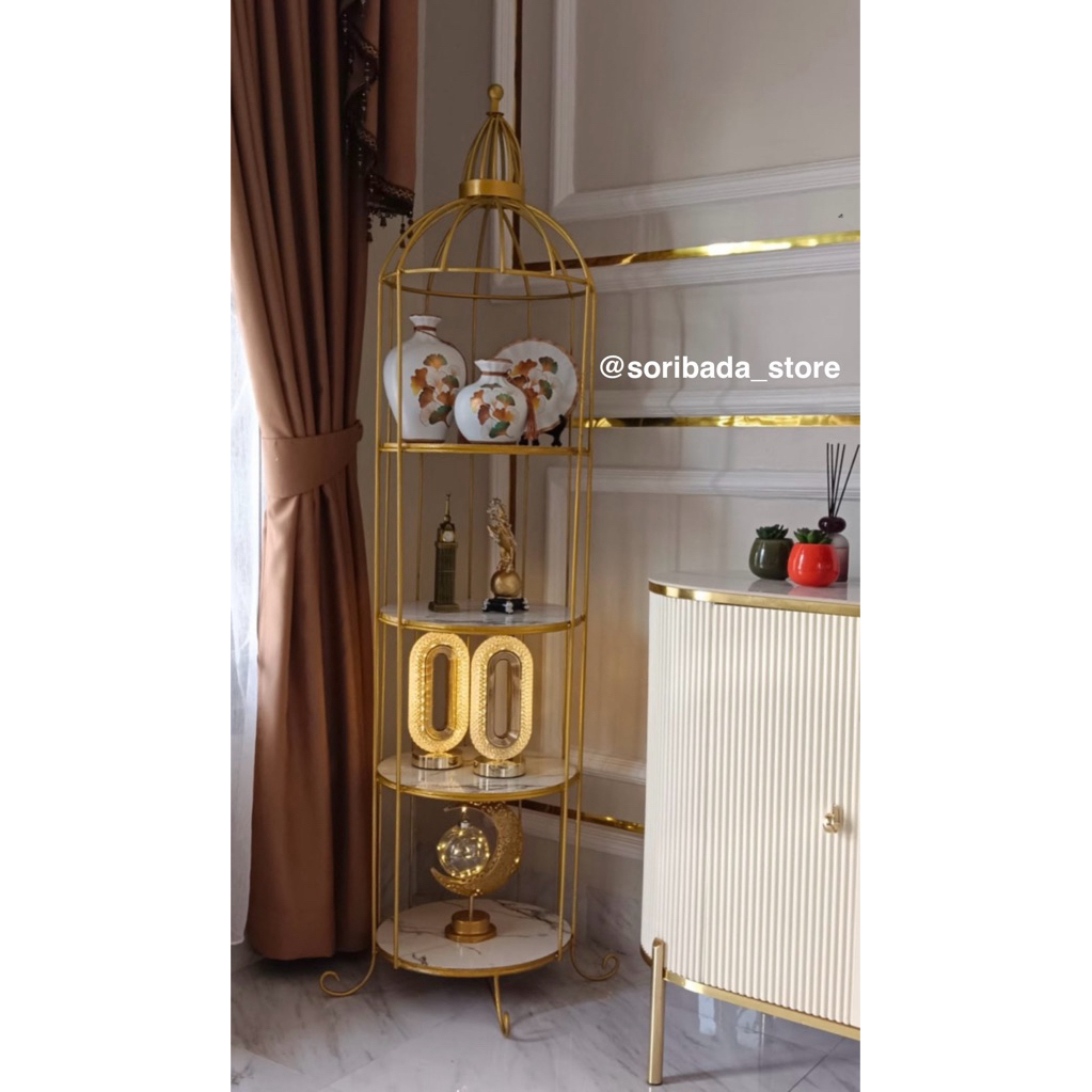 Rak Sangkar Burung Minimalis Besi Padu Full Granit | Rak Hias Unik | Rak Sangkar Burung HARGA BELUM 