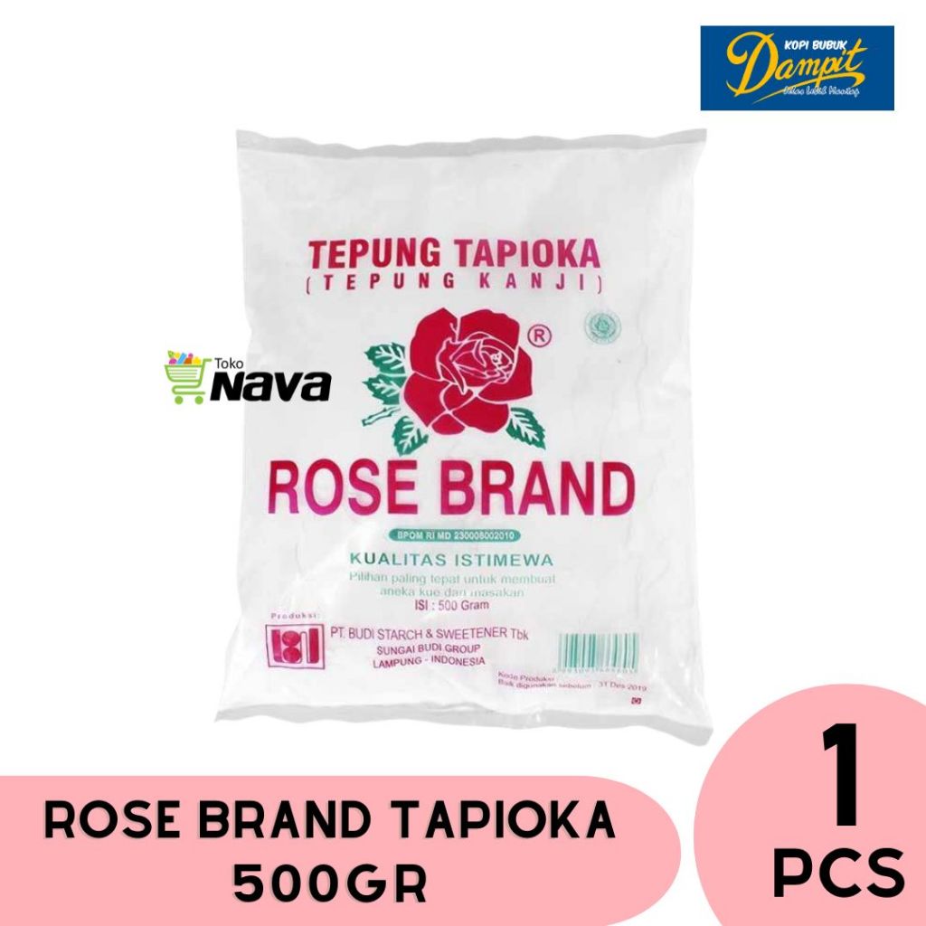 TEPUNG ROSE BRAND TAPIOKA/KANJI 500GR / TEPUNG ROSE BRAND