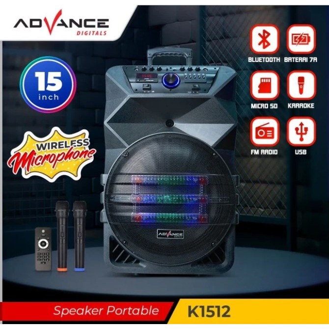 ADVANCE SPEAKER PORTABLE 15'' (K1512 A)