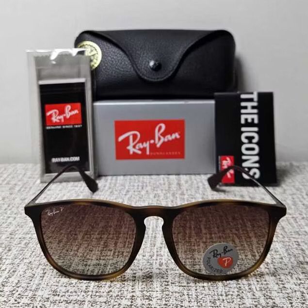 Kacamata Rayban Chris RB4187 865/T5 54 Tortoise Doff Gradient Polarized Original