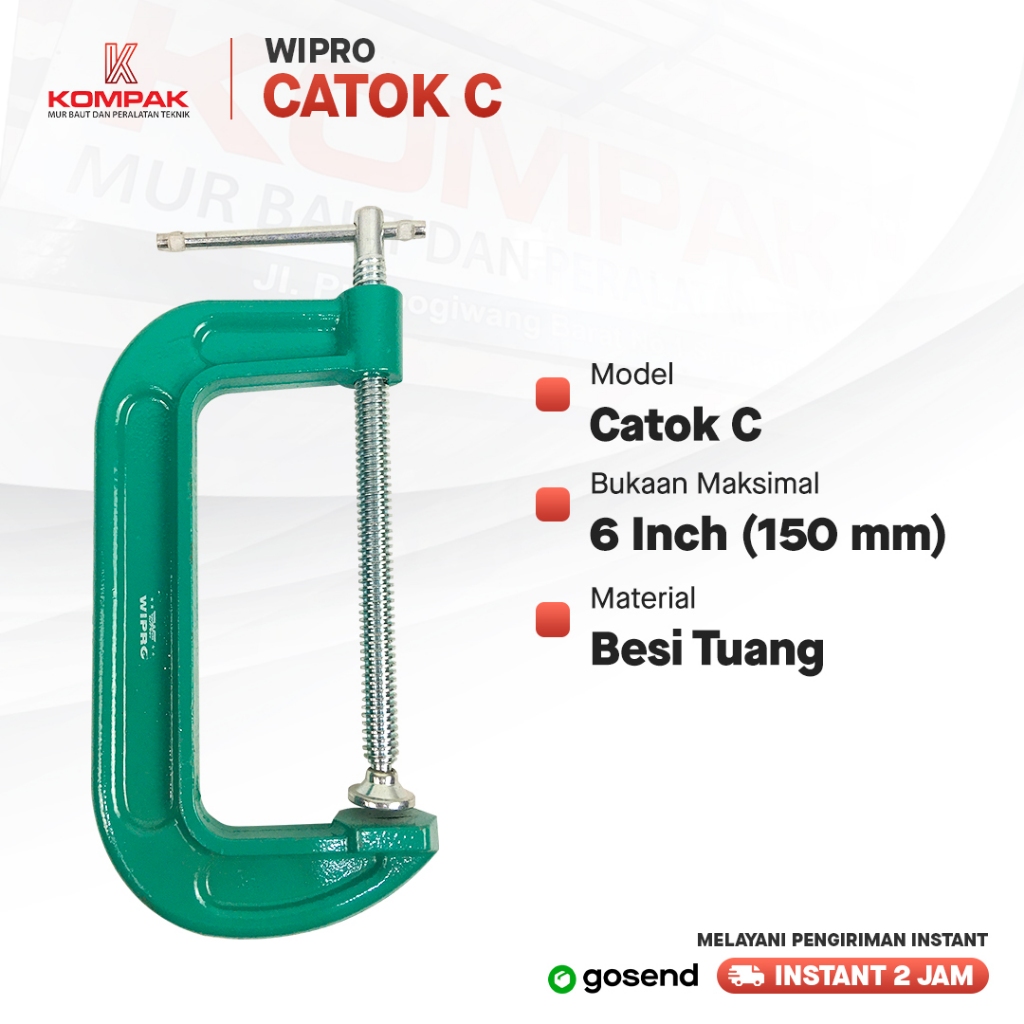 CATOK C 6" WIPRO / CLAMP C 6" WIPRO / KLEM C 6" WIPRO