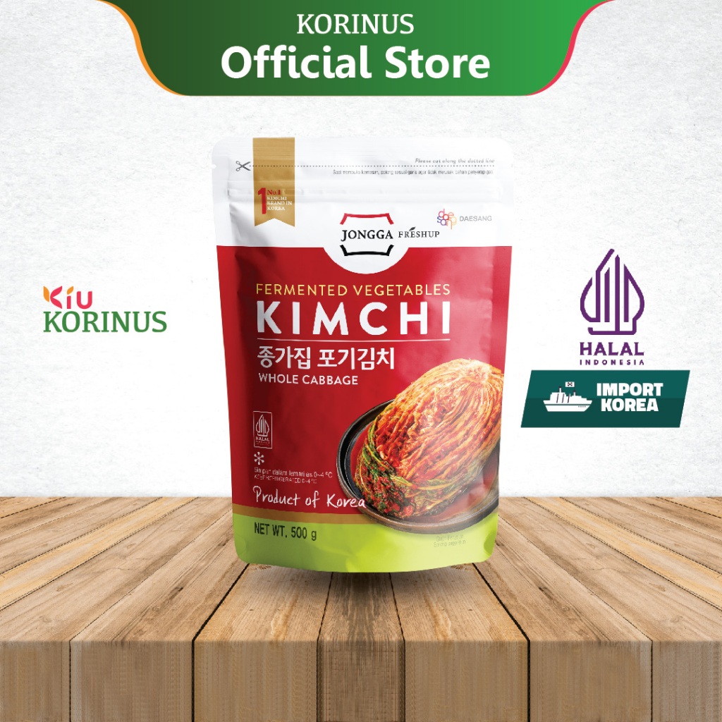 [JONGGA] Kimchi Sawi Utuh / Whole Cabbage Kimchi / Kimchi Korea / Halal 500g