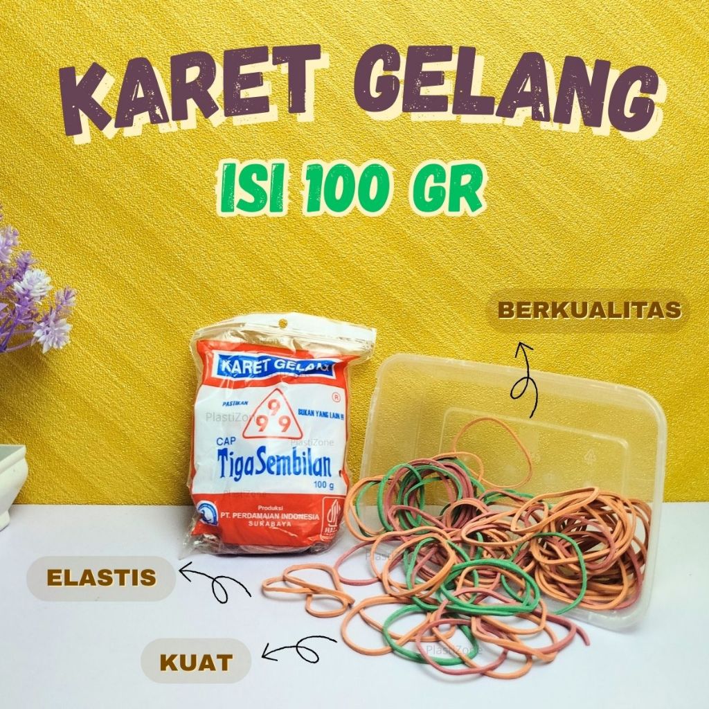 [Isi 100 Gr] Karet Gelang - Gelang Karet Serbaguna / Gelang Karet Elastis