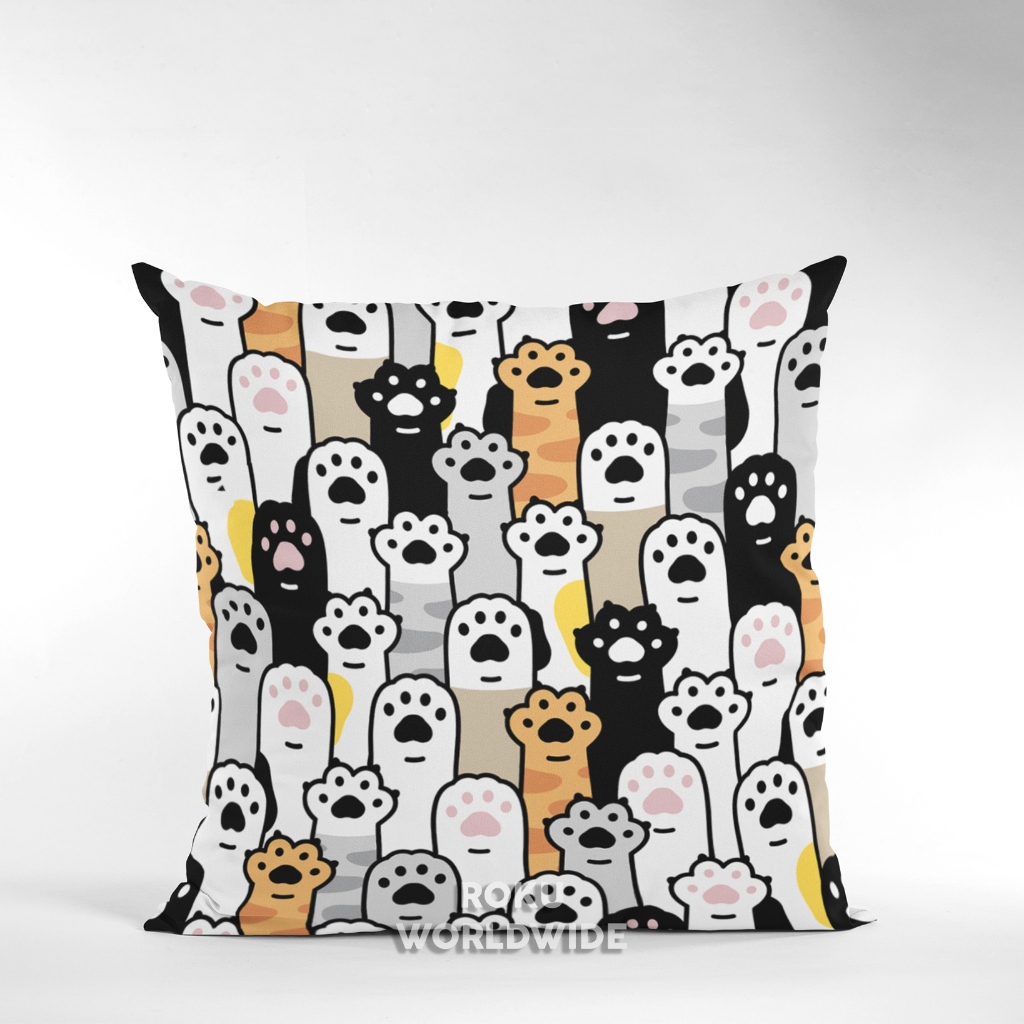 Roku Worldwide Bantal Sofa Aesthetic Karakter Kucing Hewan Binatang Dekorasi Hiasan Kamar RR334
