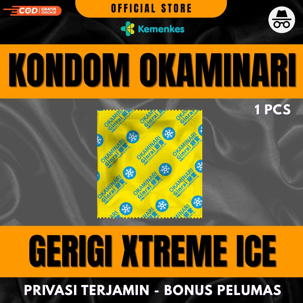 Kondom Okaminari Ginrai Gerigi Extreme Sensasi Ice - ECERAN 1 pcs - Pengiriman TANPA nama produk