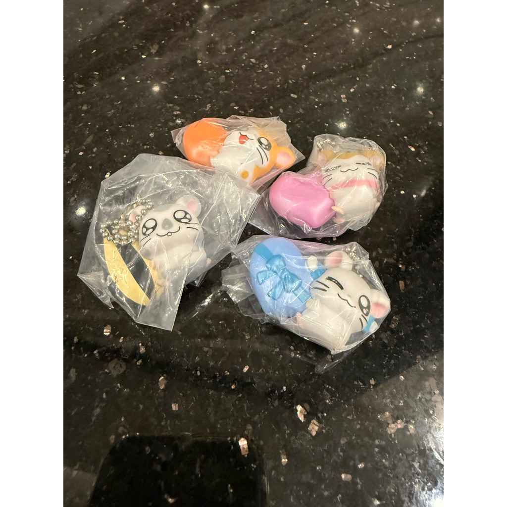 Hamtaro Heart Mini Keychain Ganci Hamtaro Bijou Koushi Pashmina