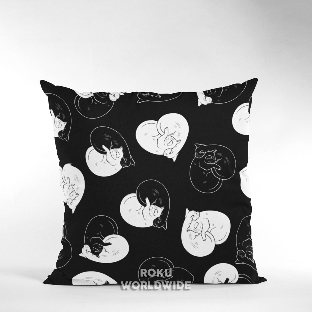 Roku Worldwide Bantal Sofa Aesthetic Karakter Kucing Hewan Binatang Dekorasi Hiasan Kamar RT578