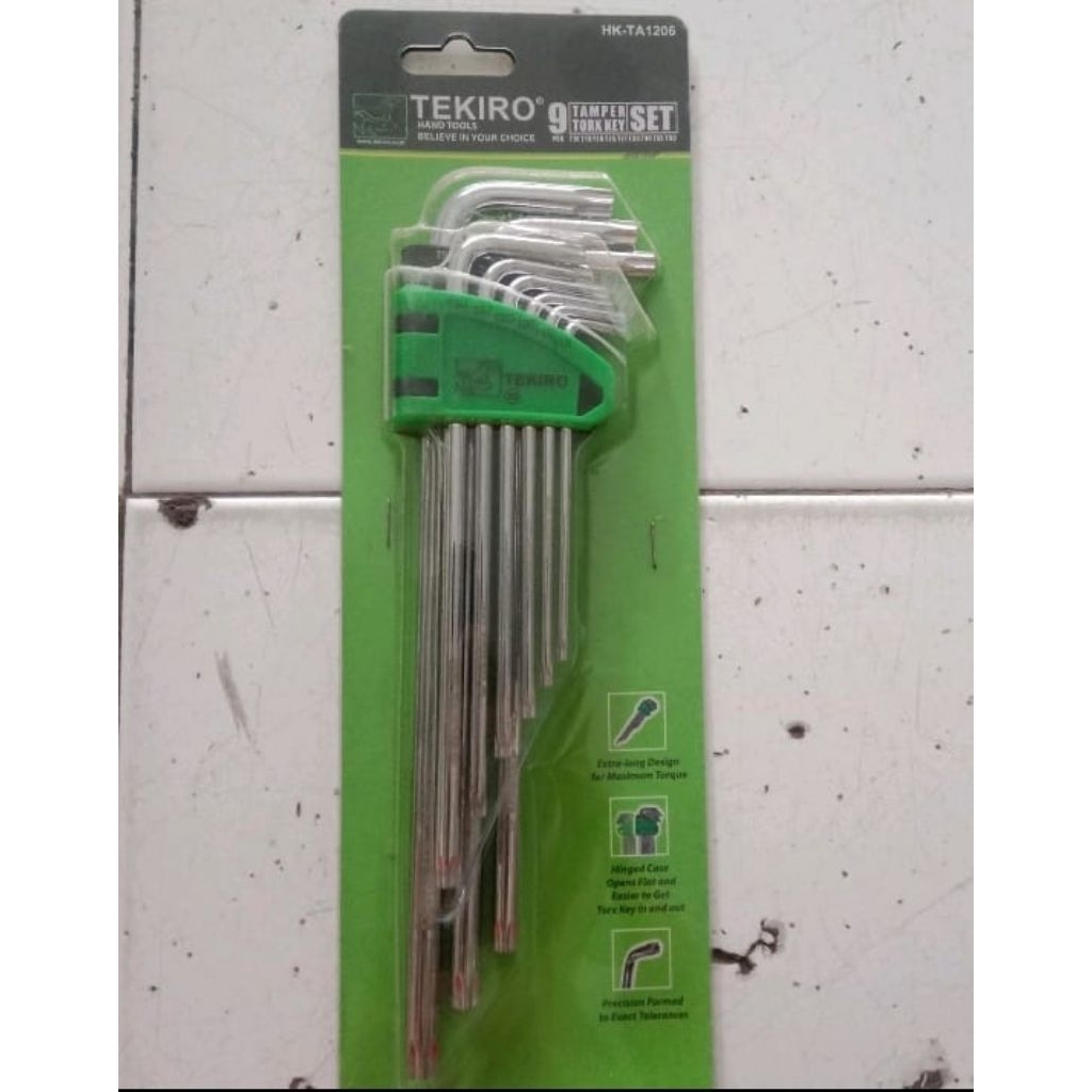Kunci L Set Panjang Tekiro 9 set tipe HK-TA1206