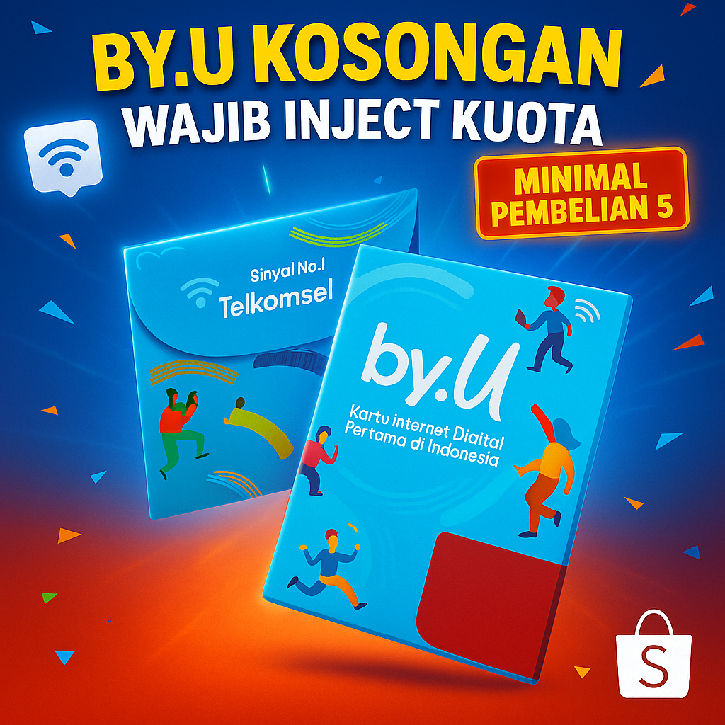 KARTU BY U KOSONGAN WAJIB INJECT KOUTA