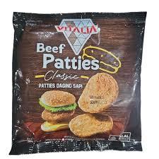 Vitalia beef patties isi 6 pcs 240 gram /Daging burger vitalia kemasan baru