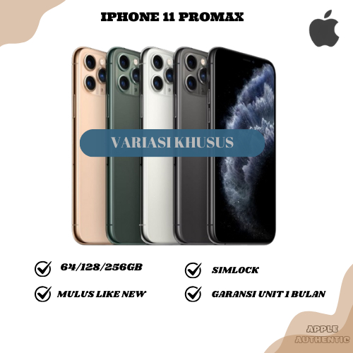 IPHONE 11 PRO MAX variasi khusus 64GB|128GB|256GB second mulus like new bergaransi