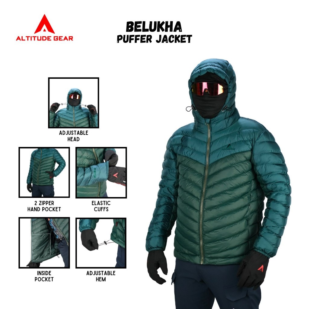 Jaket Gunung Dacron Puffer Gelembung Outdoor Pria Wanita Altitude Gear Belukha Jaket Musim Dingin