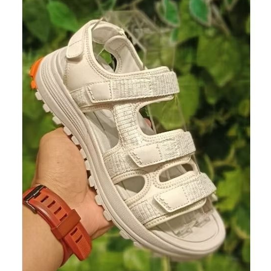Sandal Wanita Clarks ATL Trek Sun Original BNIB - Off White Combi