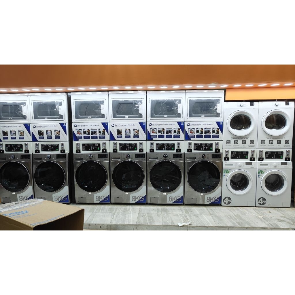 Mesin Laundry self service Koin / Card / Qris